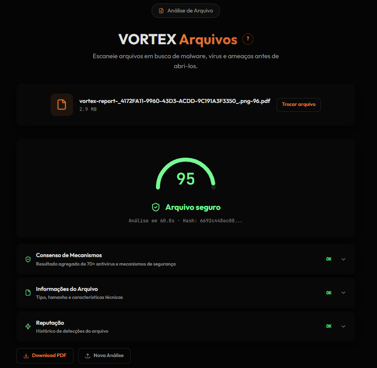 Arquivo limpo — Score 95/100